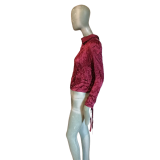 Blusa vintage Nicoletta Ruggiero Cetim vermelho y2k 38
