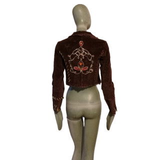 Jacke Gold Mania Vintage dunkelbraun ref 006