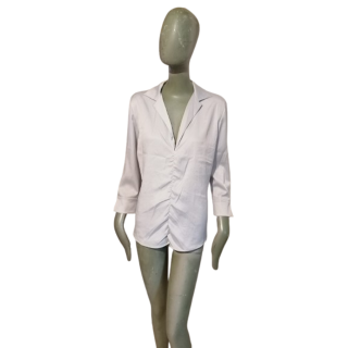 Shirt Cerruti Jeans 90s Nieuw - Wit Minimalistisch gedrapeerd gedrapeerd