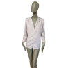 Chemise Cerruti Jeans 90s neuve – drapée minimaliste blanche