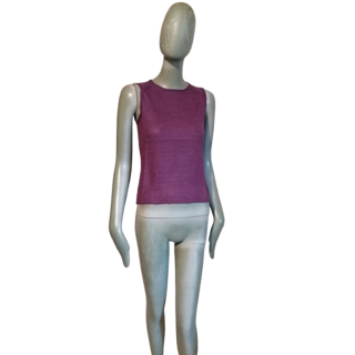 100% de linho sem mangas Cerruti Jeans Ameixa 90