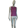 Top sans manches 100% lin Cerruti Jeans 90s prune S