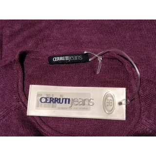 100% linnen mouwloze top Cerruti Jeans 90s pruim