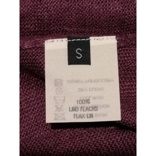 100% de lino sin mangas superior Cerruti Jeans Ciruela de 90s