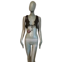 Leather Bustier & Handmade Hook Maliparmi - Y2K