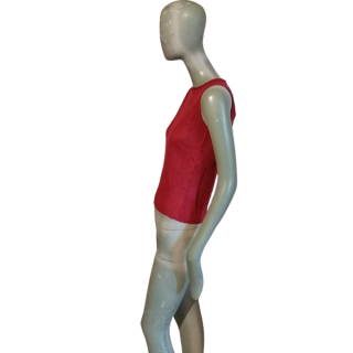 Cerruti Jeans 100% Vintage Red Lin Tank Top 90s S