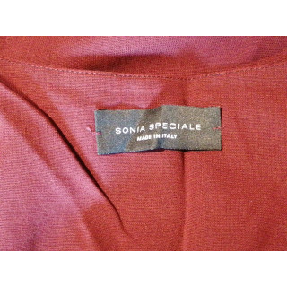 Vestido vintage Sonia Spéciale Lana roja hecha en Italia Tamaño 38