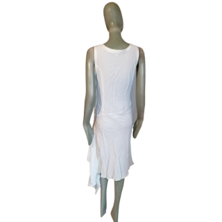 Vestido blanco asimétrico Simultaneous Nueva etiqueta de Y2K