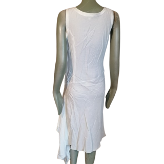 Asymmetrical white dress Simultaneous Y2K new label