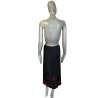 Jupe midi vintage 90s Made in Italy noire détail rouge comme neuve