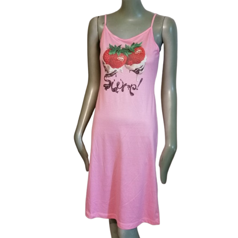 Nachtlebenskleid Miss Sixty Y2K Erdbeeren Rosa - S - Vintage