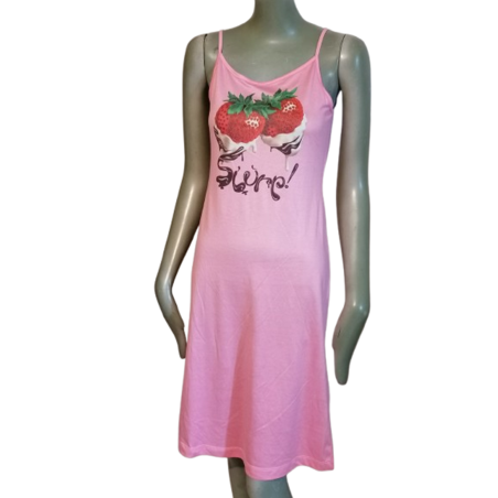 Nachtlebenskleid Miss Sixty Y2K Erdbeeren Rosa - S - Vintage