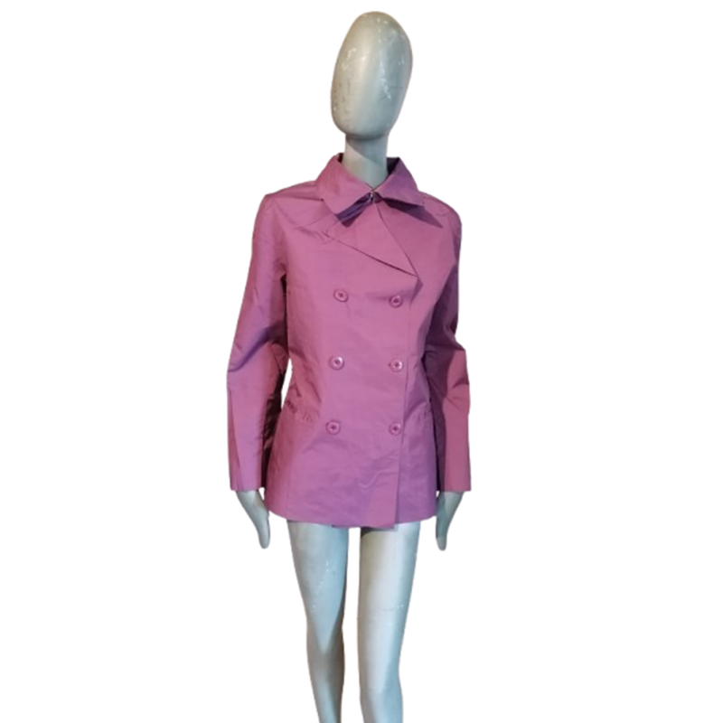 Veste trench courte Ermanno Scervino vintage Y2K soie nylon T40
