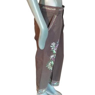 Vintage TAM TAM HORTA “Mexico” – Pantalon bohème brodé Y2K