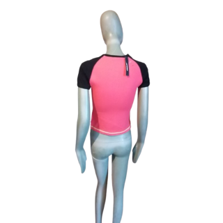DKNY Ativo y2k bebê tee rosa néon