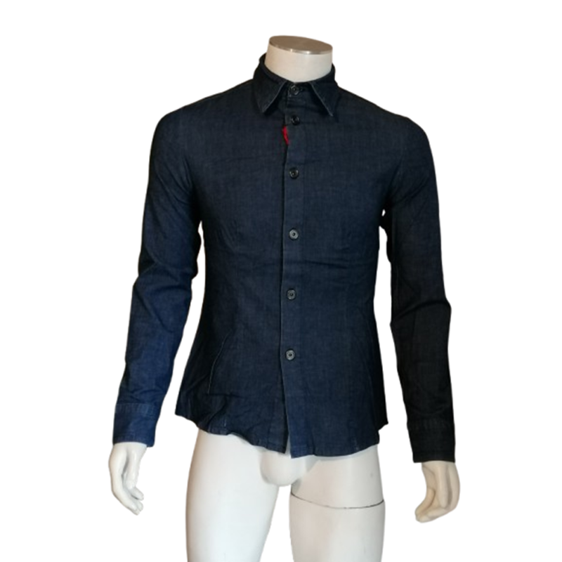 Denim-Shirt Bikkembergs Archiv 2002 in Italien hergestellt