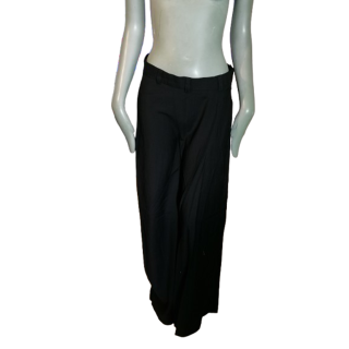Broek Marc Lannoo Zwarte wol breed been vintage 90s