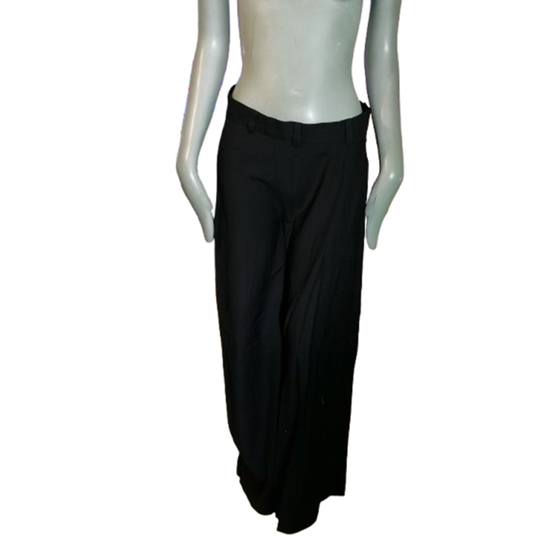 Broek Marc Lannoo Zwarte wol breed been vintage 90s