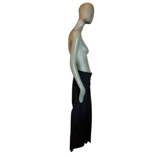Broek Marc Lannoo Zwarte wol breed been vintage 90s