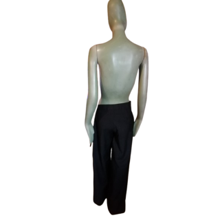 Broek Marc Lannoo Zwarte wol breed been vintage 90s
