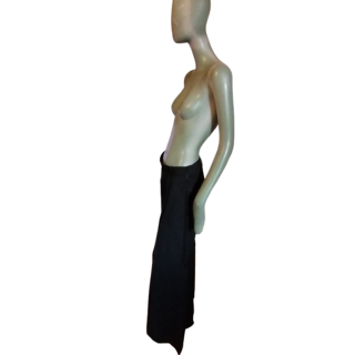 Pantaloni Marc Lannoo Lana nera larga gamba vintage 90s
