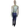 David Vincent Camuglio - Pantalones de archivo azul nocturno hechos en Francia.