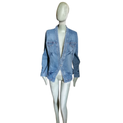 Giacca vintage BLAZER DENIM Oppio ITALIA - Coppa aderente Y2K