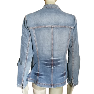 Vintage Denim Blazer Jacke Oppio Italien - Y2k Anpatch-Tasse