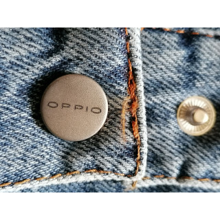 Jaqueta de blazer denim vintage Oppio Itália - Y2K Cup
