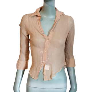 Chemisier vintage Coast 100% soie Y2K rose poudré