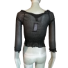 Magnífica blusa vintage auténtica navegación negra costa firmada