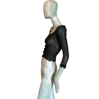 Superb vintage blouse authentic black sailing signed coast