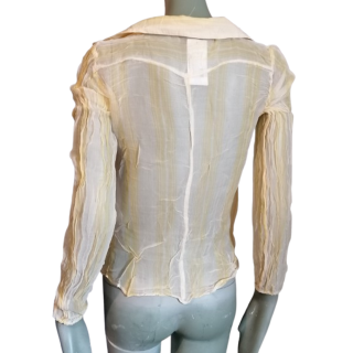 Blusa Y2K Coast 100% de seda transparente como nuevo