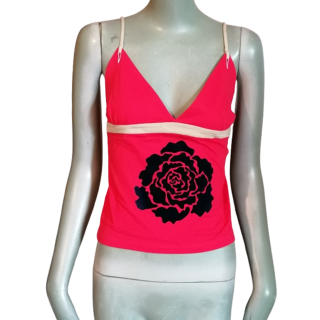 Vintage Y2K BLOCK 60 Top Rouge-fuchsia Deadstock