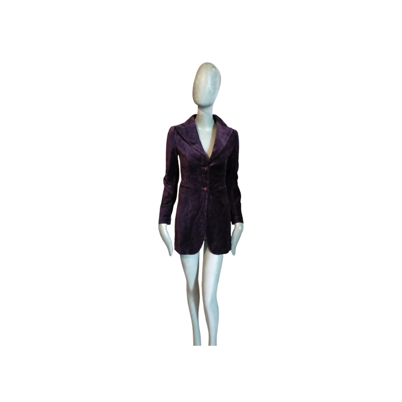 Hache Italian long jacket plum archive 90s / 2000