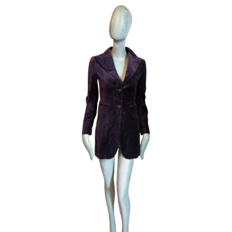 Hache Italian long jacket plum archive 90s / 2000