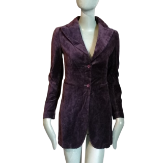 Hache Italian long jacket plum archive 90s / 2000