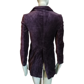 Hache Italian long jacket plum archive 90s / 2000