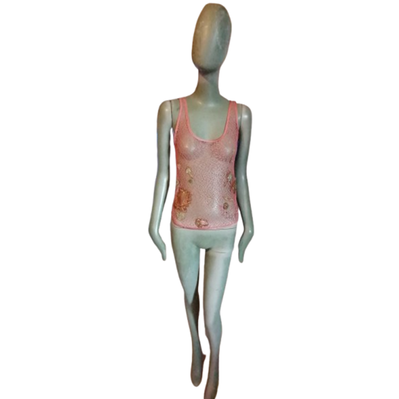 Vintage Y2K Malla Top Pink Lechas - Jiwon Park