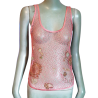 Vintage Y2K Malla Top Pink Lechas - Jiwon Park