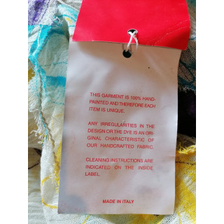 Roberto Musso Top artesanal pintado à mão Itália
