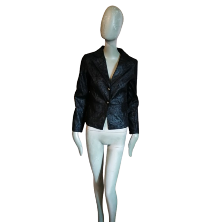 Blazer Vintage Vinyle Noir Y2K Deadstock