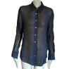 Camisa de mujer zara sheer rayas y2k 100% viscosa