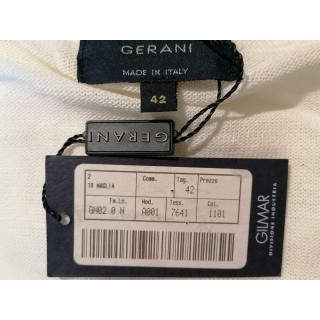 Cardigan vintage italiano Gerani 100% algodón blanco