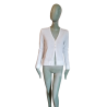 Cardigan vintage italiano Gerani 100% algodón blanco