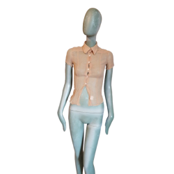 Authentische Vintage-Bluse signierte Seidenküste