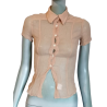 Blusa vintage autêntica assinada costa de seda