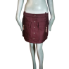 Mini jupe cargo vintage Y2K bordeaux 100 % coton