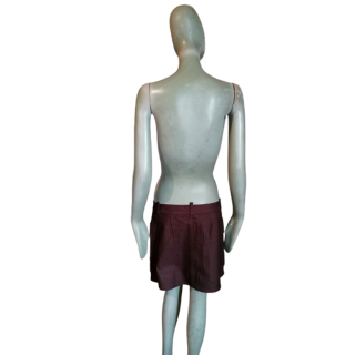 Mini jupe cargo vintage Y2K bordeaux 100 % coton