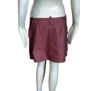 Mini jupe cargo vintage Y2K bordeaux 100 % coton